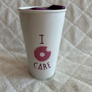 I 🍩  Care Ceramic Travel Mug NWOT